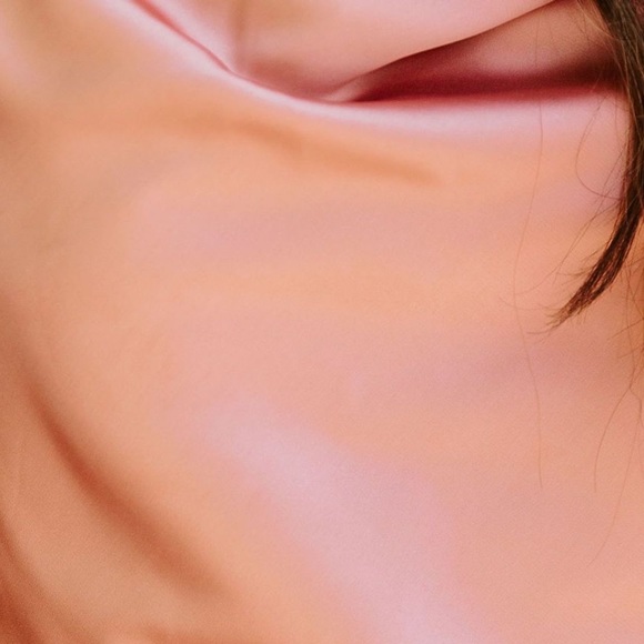 Satin Slit Midi Dress - Pink - Picture 5 of 7